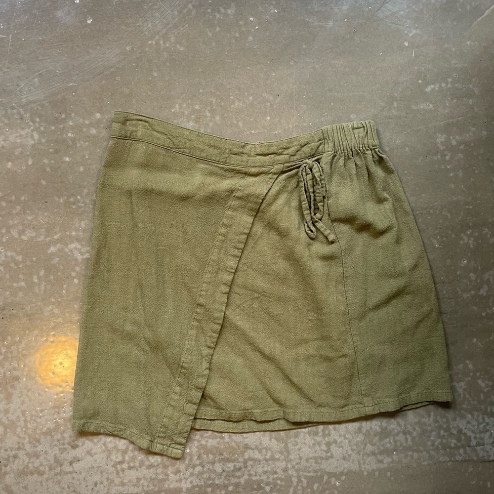Olive Green Wrap Skirt